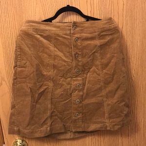 Khaki button up skirt